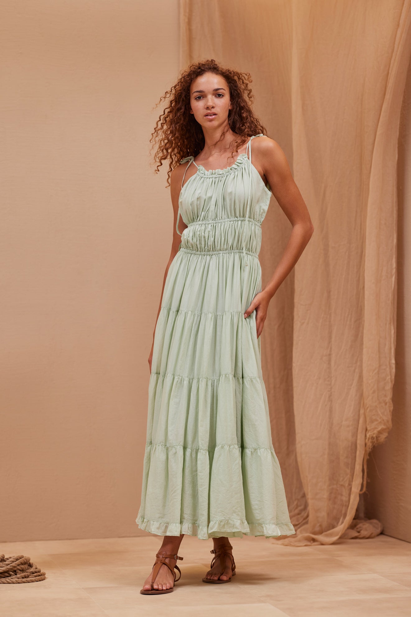 Valeria Long Dress in Mint Valeria Long Dress in Mint