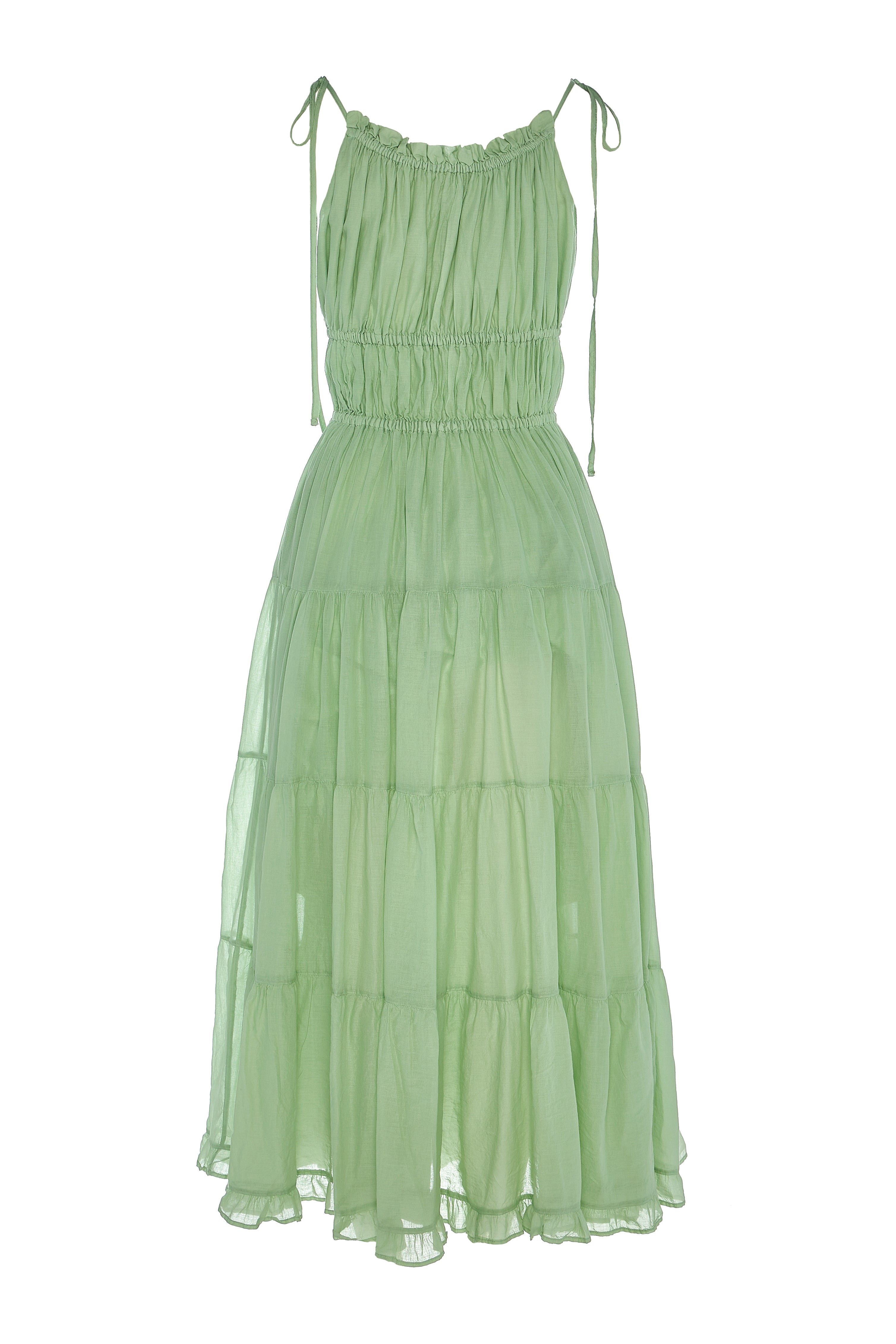 coco cabana babe maxi dress green Baltic Born Womens Kamila Tulle Maxi Dress | Juniper Green main image 1
