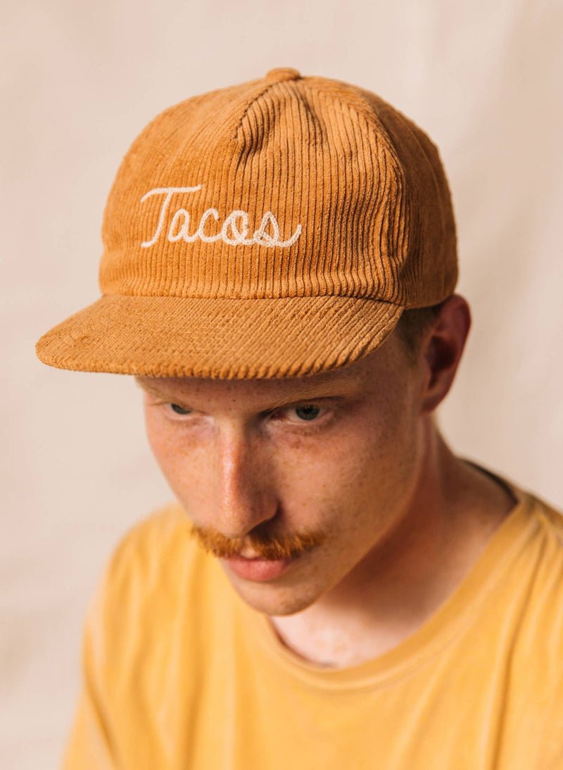 Tacos Chainstitch Corduroy Hat in Rust
