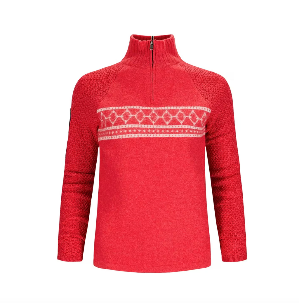 Women's Boiled Ski Sweater in Weathered Red