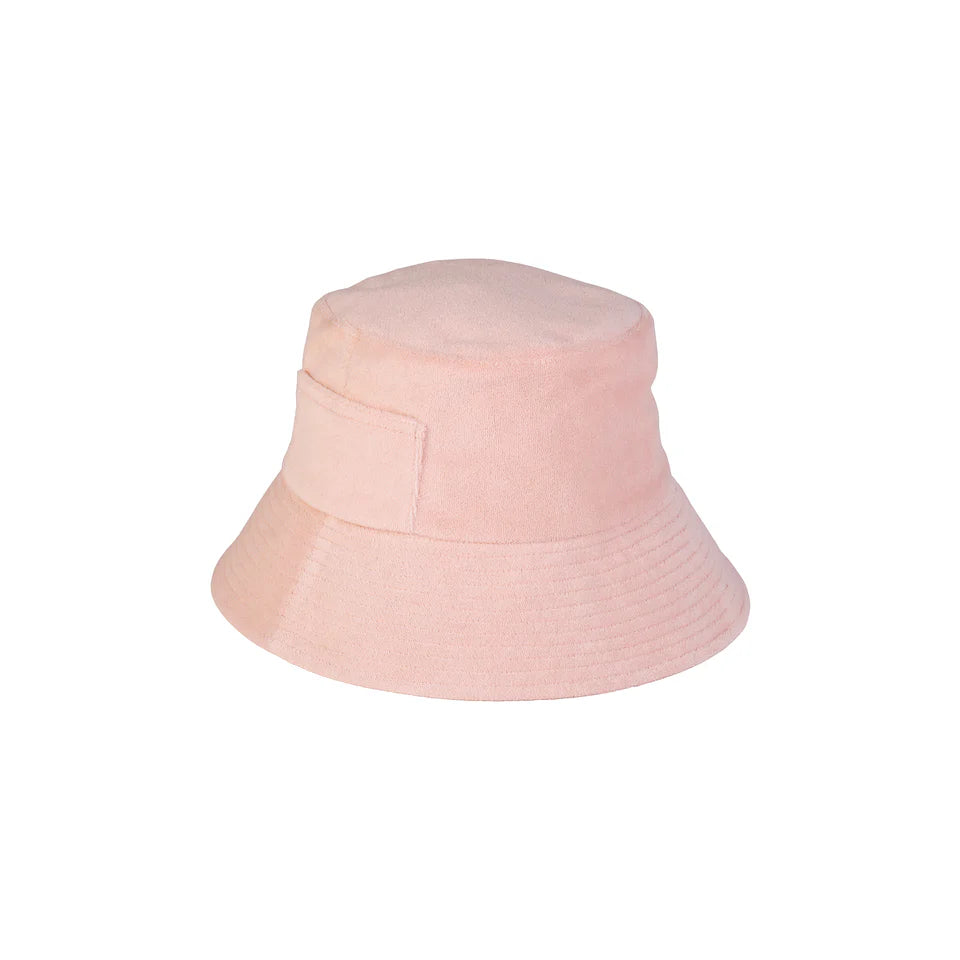 Wave Bucket in Baby Pink Terry
