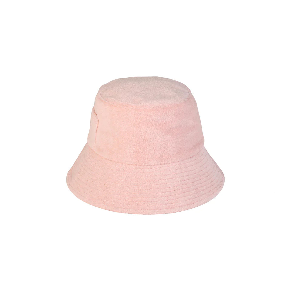 Wave Bucket in Baby Pink Terry