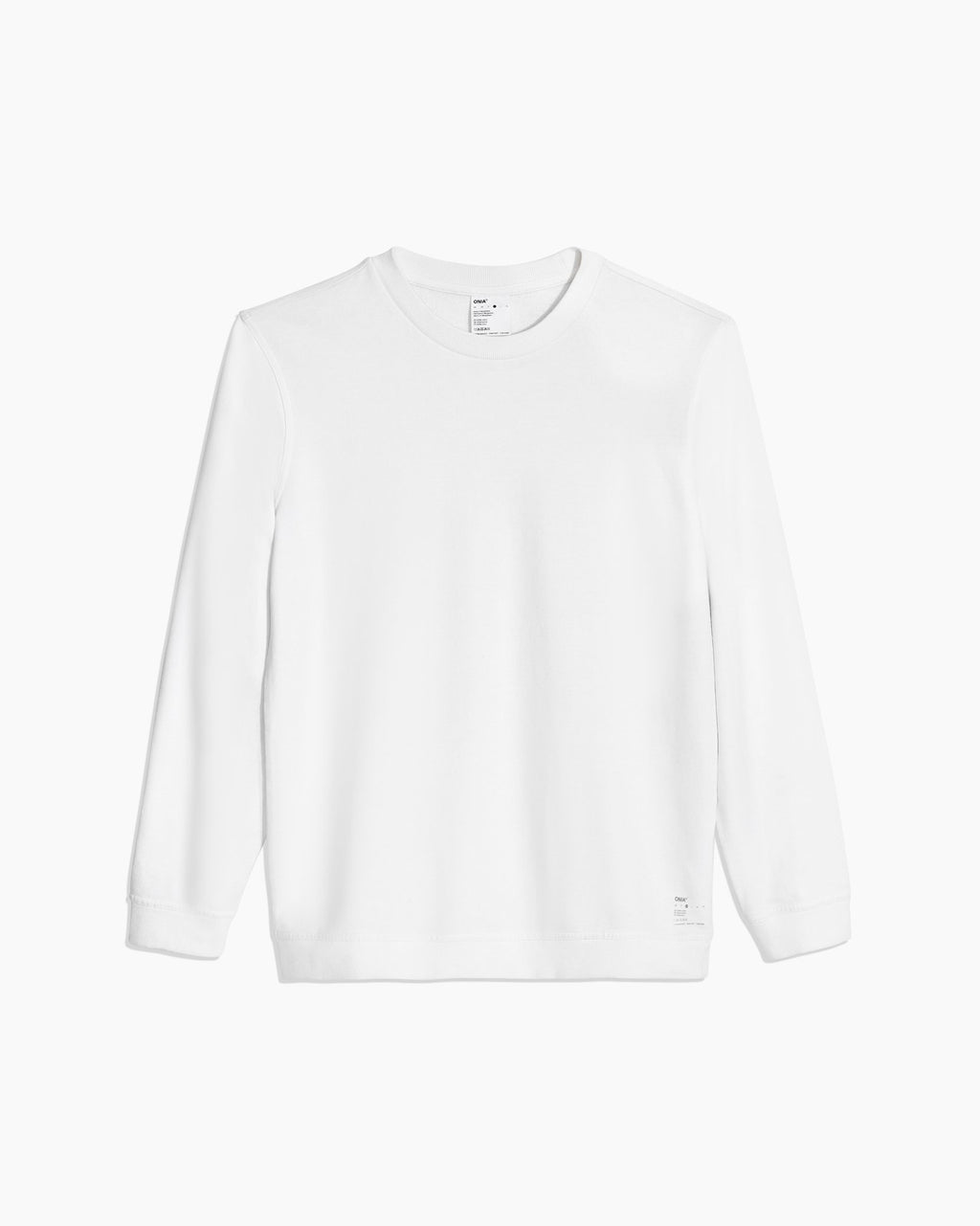 Garment Dyed French Terry Crewneck Sweatshirt in White