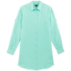 Long Linen Shirt in Mint