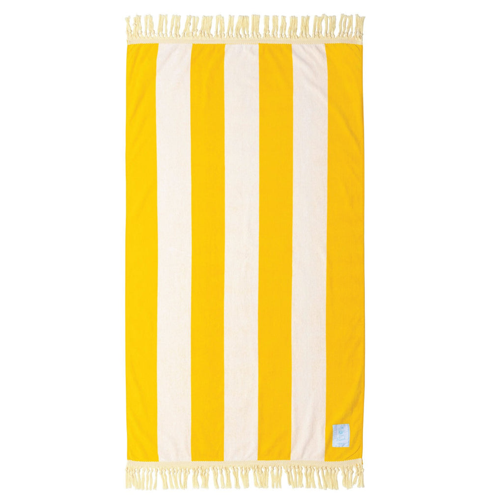 Mellow Yellow Striped Beach Towel