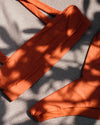 Chiara Heather Rib Bikini Bottom in Sunburst Orange