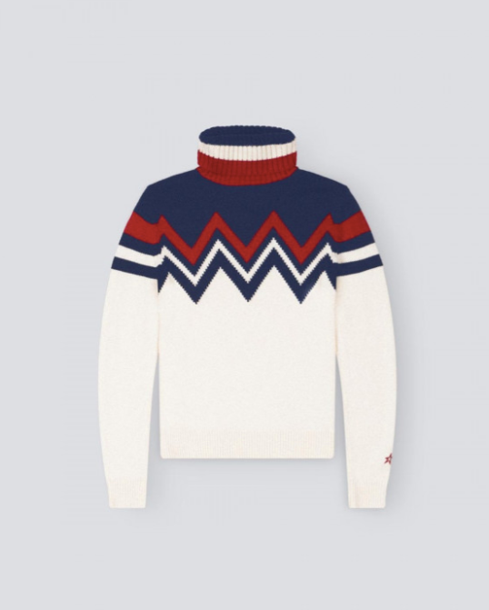 Alpine Sweater in Navy/White