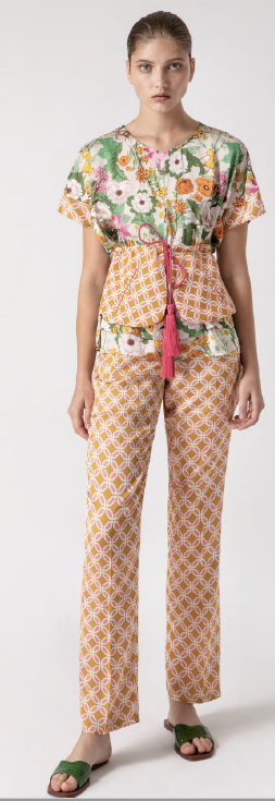 Aster Pants in Gold Diamond