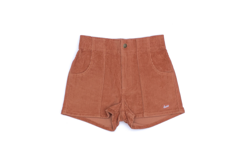 Corduroy Shorts in Rust