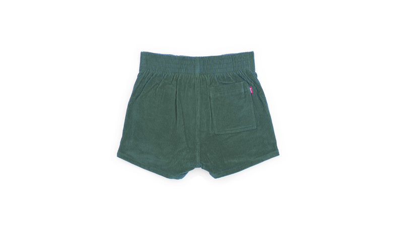 Corduroy Shorts in Forest Green