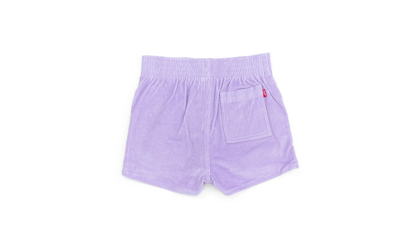 Corduroy Shorts in Powder Purple