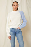 Tahoe Rib Sweater in Natural/Ice Blue