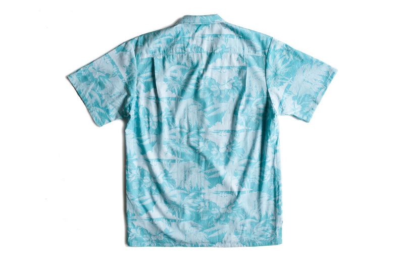 Teal Aloha Camp Shirt