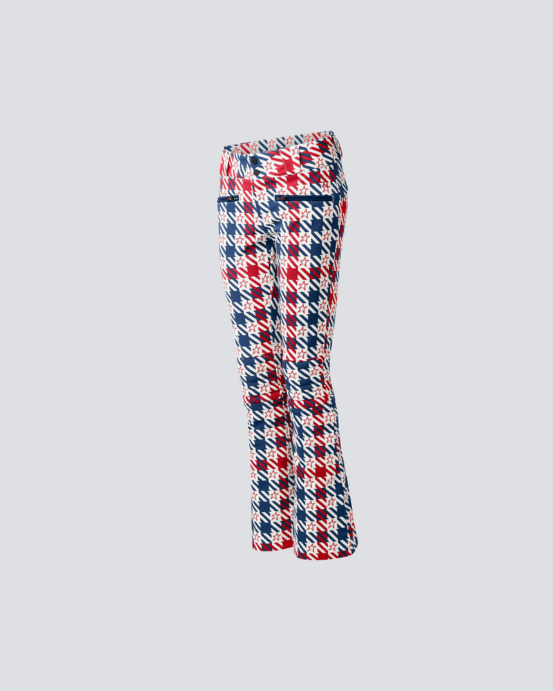 Aurora Flare Pant in Star Gingham Snow White