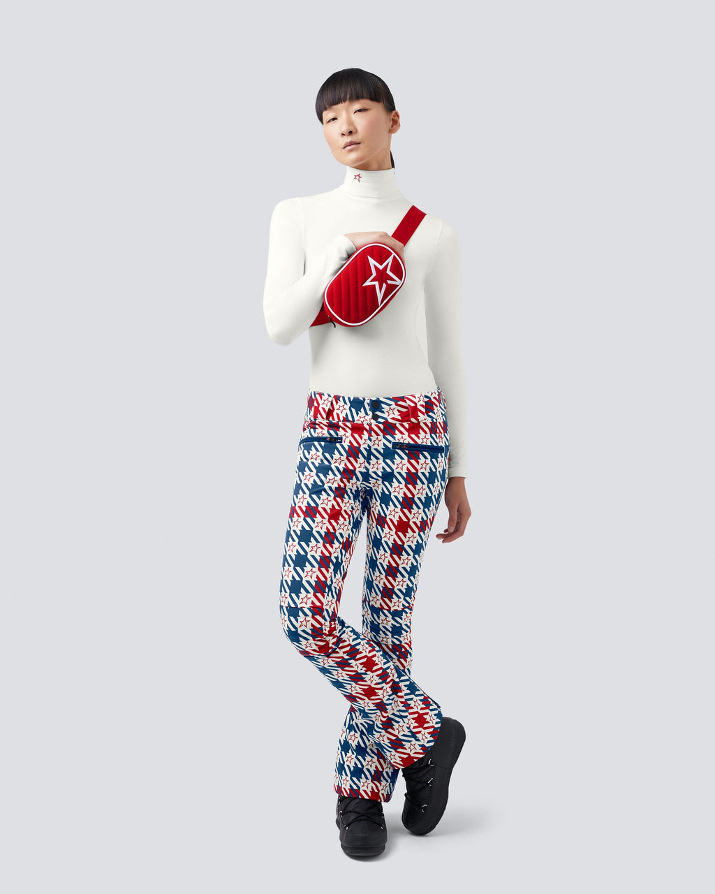Aurora Flare Pant in Star Gingham Snow White