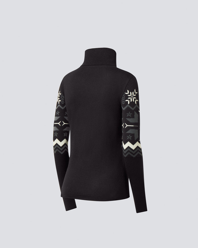 Nordic Turtleneck Sweater in Black