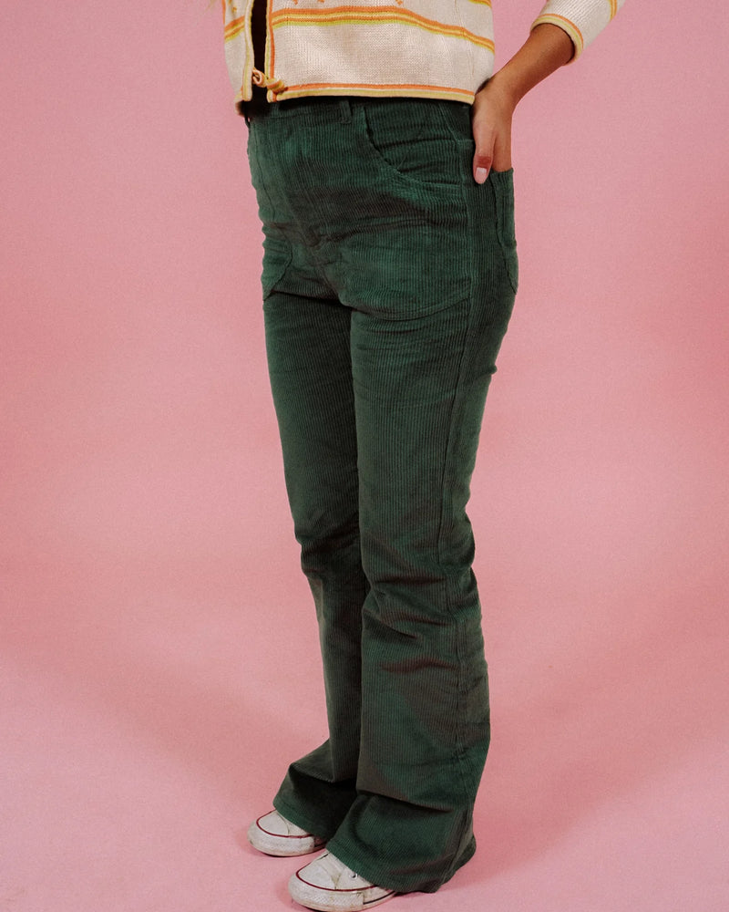 Bell Bottoms in Forest Green