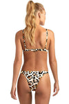 Gia Reversible Bikini Top in Snow Leopard