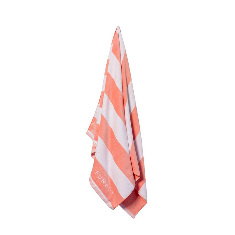 Pink Cabana Beach Towel