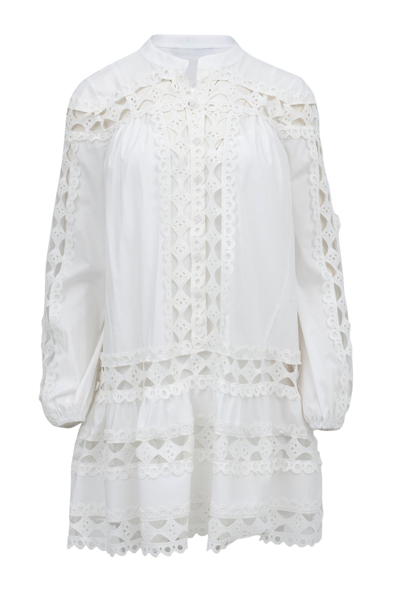 Lace Christina Dress in White