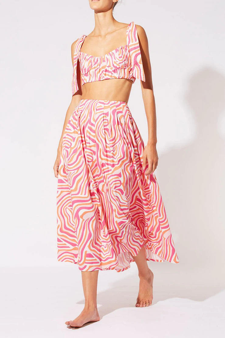 The Lucy Skirt in Abstract Zebra