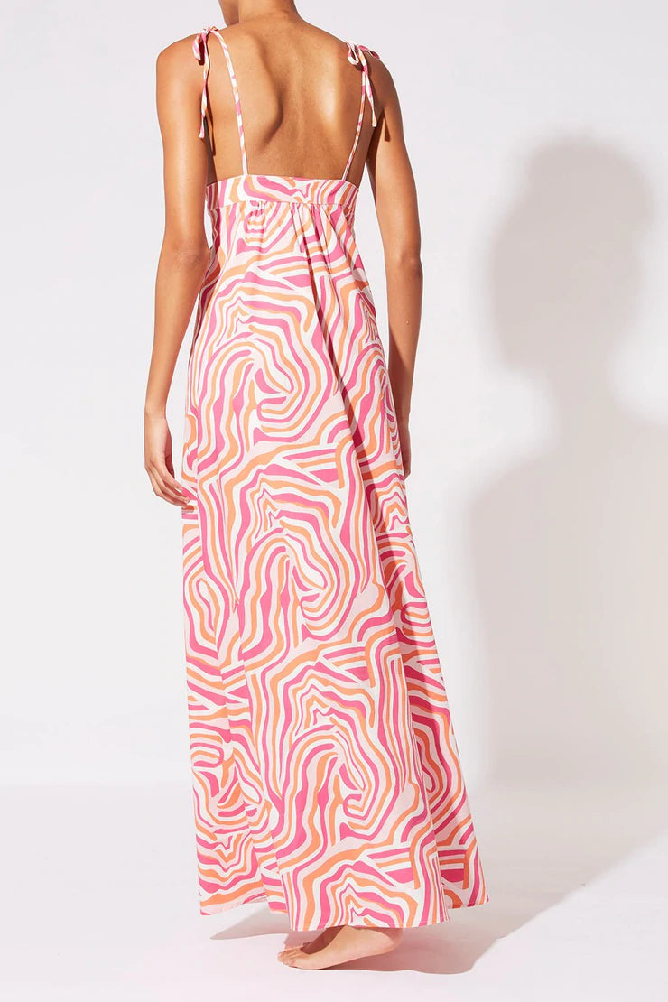 The Olympia Dress in Abstract Zebra